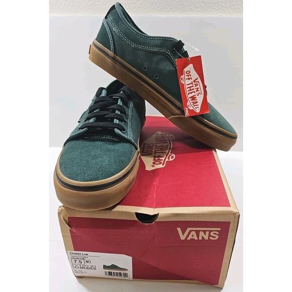Vans ~Woman 9; Men's 7.5~Chukka Low Trekking Green/Black Suede Gum Sneaker - Picture 9 of 16
